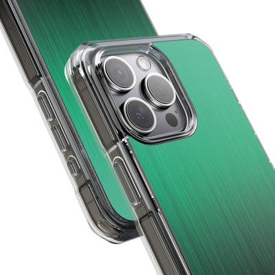 Emerald Cascade · Clear Impact Magnetic Phone Case for iPhone · Green