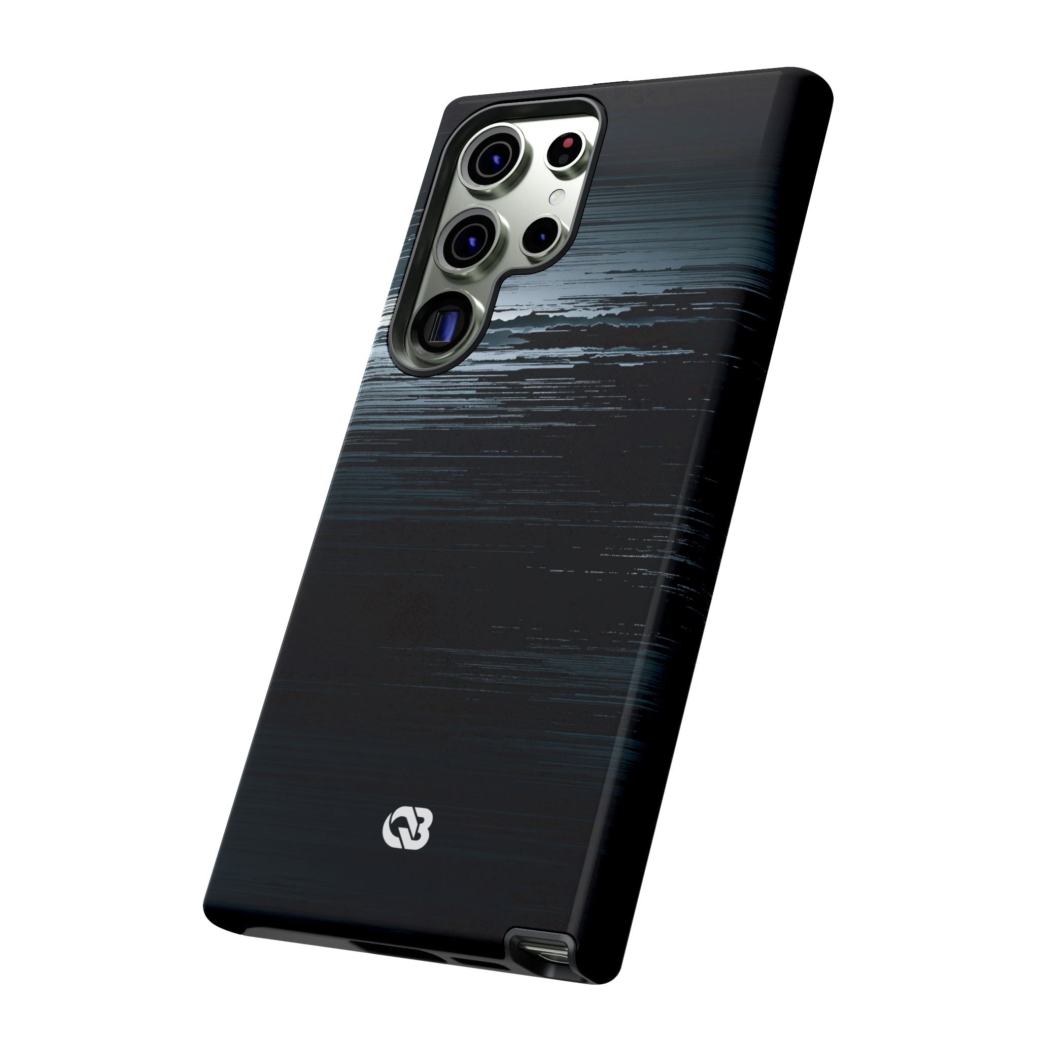 Black Tough Phone Case for Samsung - Frozen Signal Glitch
