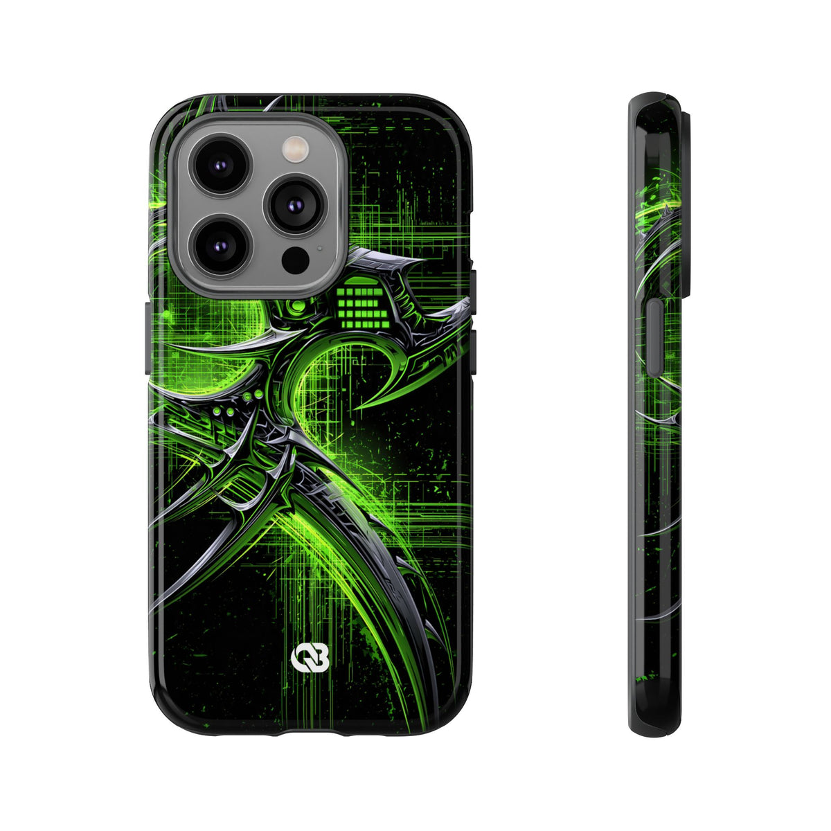 Cyber Sigil Grid · Tough Phone Case for iPhone · Green