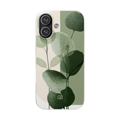 Green Lite Phone Case for iPhone - Sage Leaf Skeletals