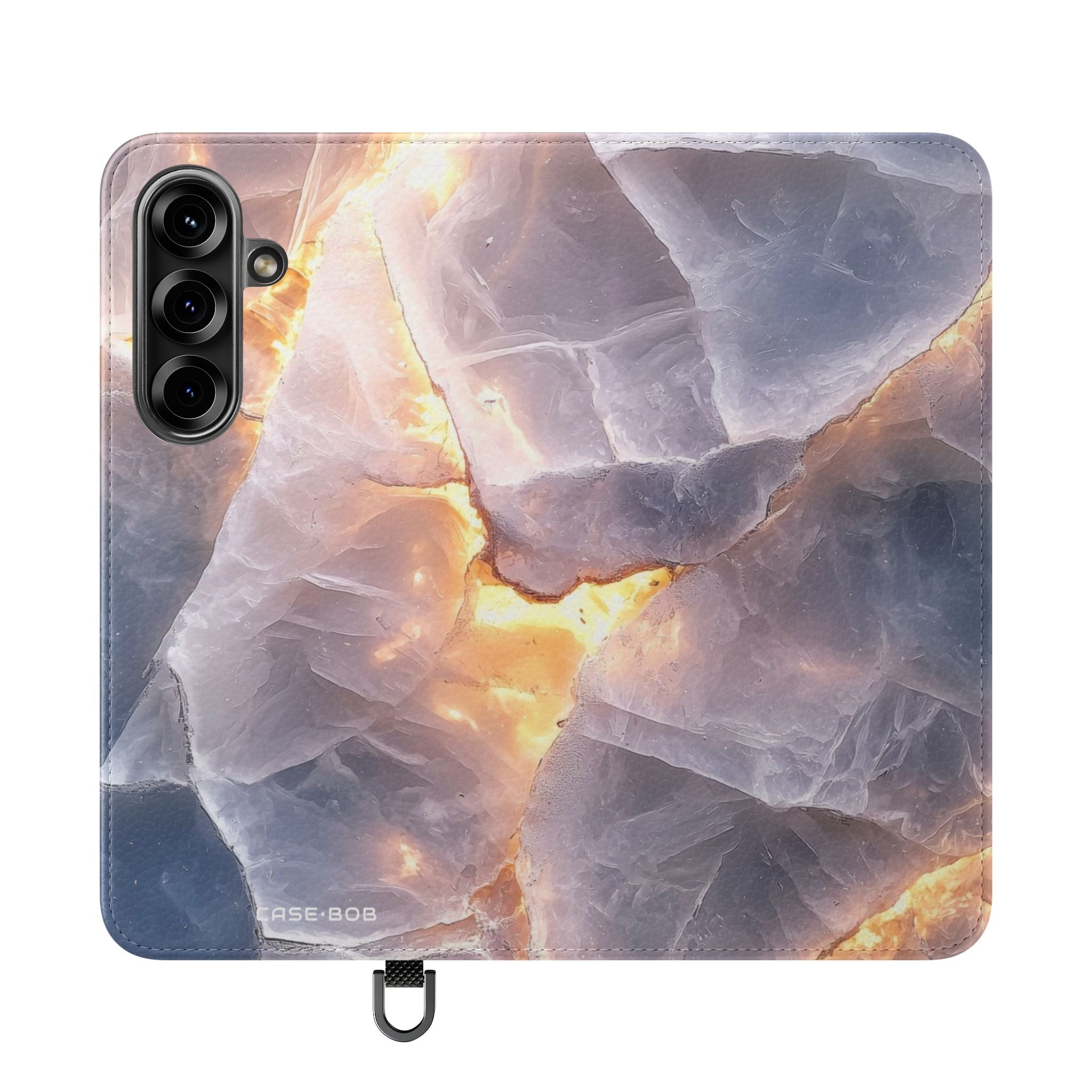 Crystal Veins Glow - Samsung S25 Case - Portemonnee