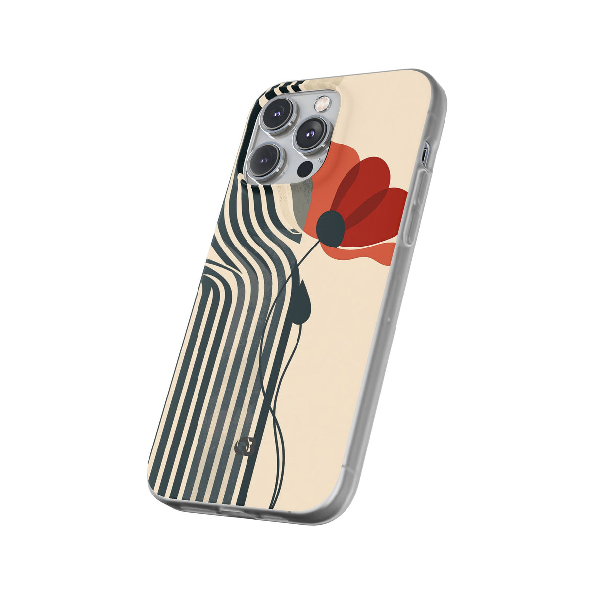 Modernist Poppy · Lite Phone Case for iPhone ·  Beige
