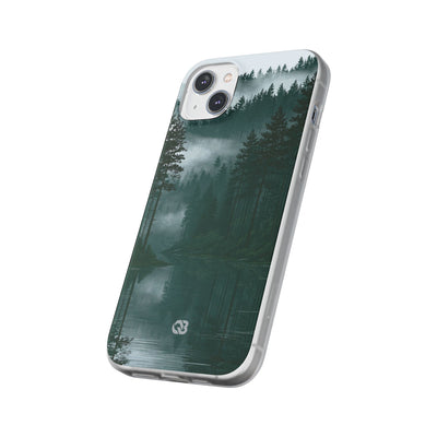 Green Lite Phone Case for iPhone - Misty Evergreen Mirror