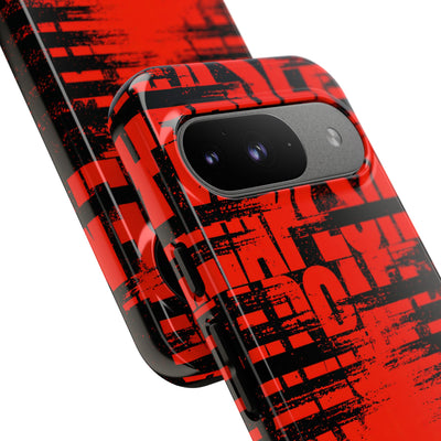 Crimson Redaction · Tough Phone Case for Pixel ·  Black
