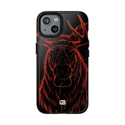 Crimson Horizon Moose · Tough 2.0 Magnetic Phone Case for iPhone · Black