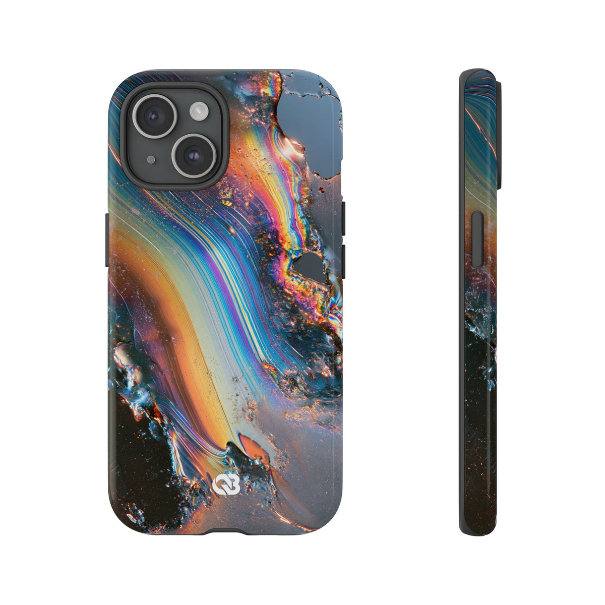 Prismatic Aura Flow · Tough Phone Case for iPhone · Blue