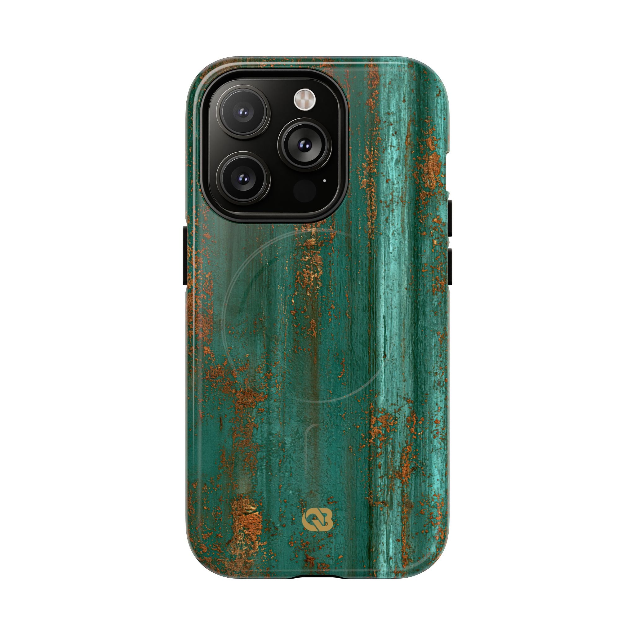 Teal Tough 2.0 Magsafe Phone Case for iPhone - Verdigris Copper Siding