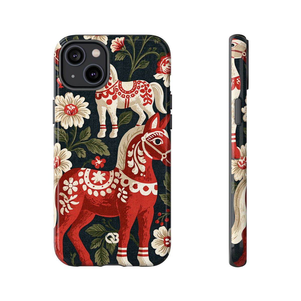 Nordic Dala Meadow · Tough Phone Case for iPhone · Red