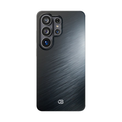 Grey Lite Phone Case for Samsung - Charcoal Brushed Steel