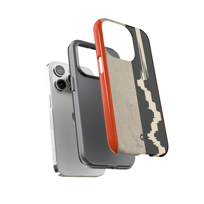 Orange Tough Phone Case for iPhone - Orange Monolith Rift