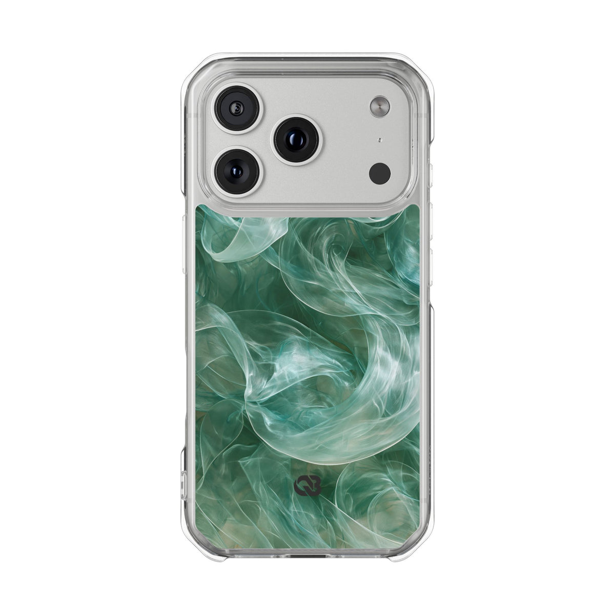 Translucent Aqua Flow · Clear Impact Magnetic Phone Case for iPhone · Teal