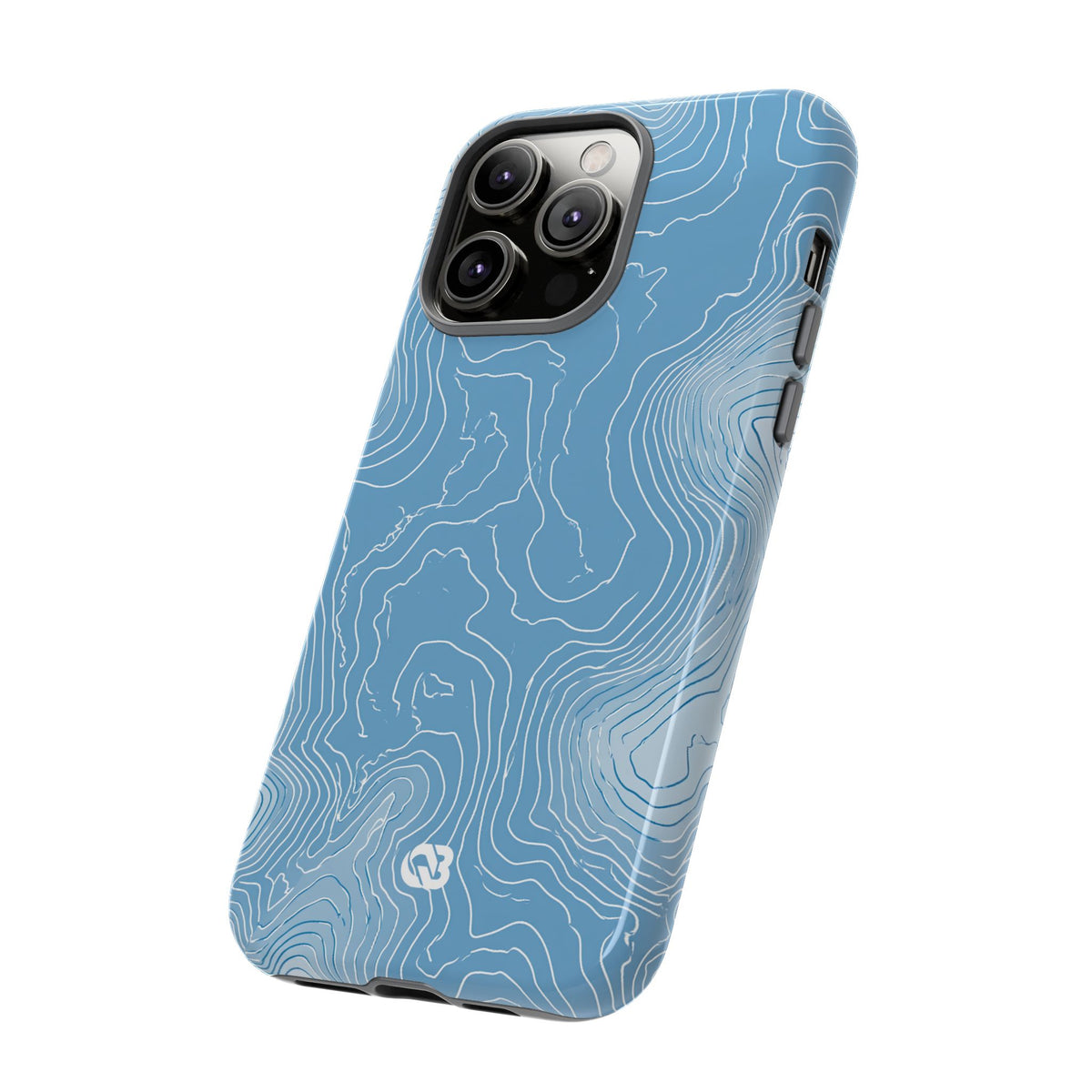 Glacial Basin Topo · Tough Phone Case for iPhone · Blue