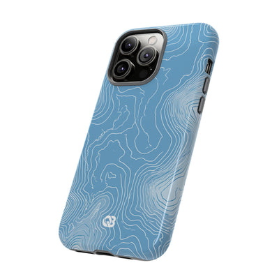 Glacial Basin Topo · Tough Phone Case for iPhone · Blue