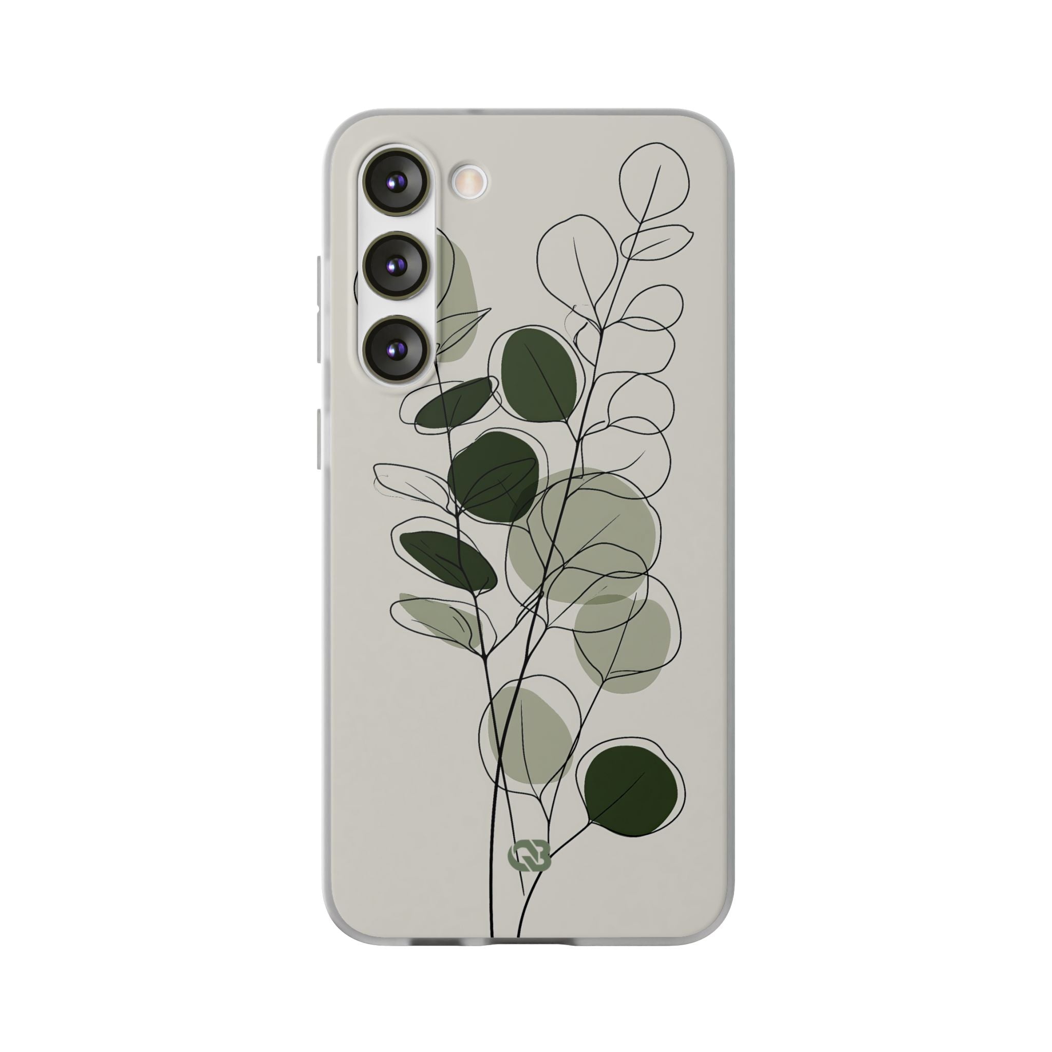 Green Lite Phone Case for Samsung - Muted Eucalyptus Sketch