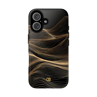 Gilded Ridge Lines · Tough Phone Case for iPhone · Black