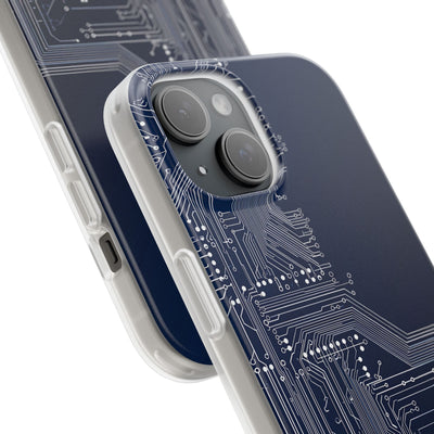Blue Lite Phone Case for iPhone - Cobalt Data Stream