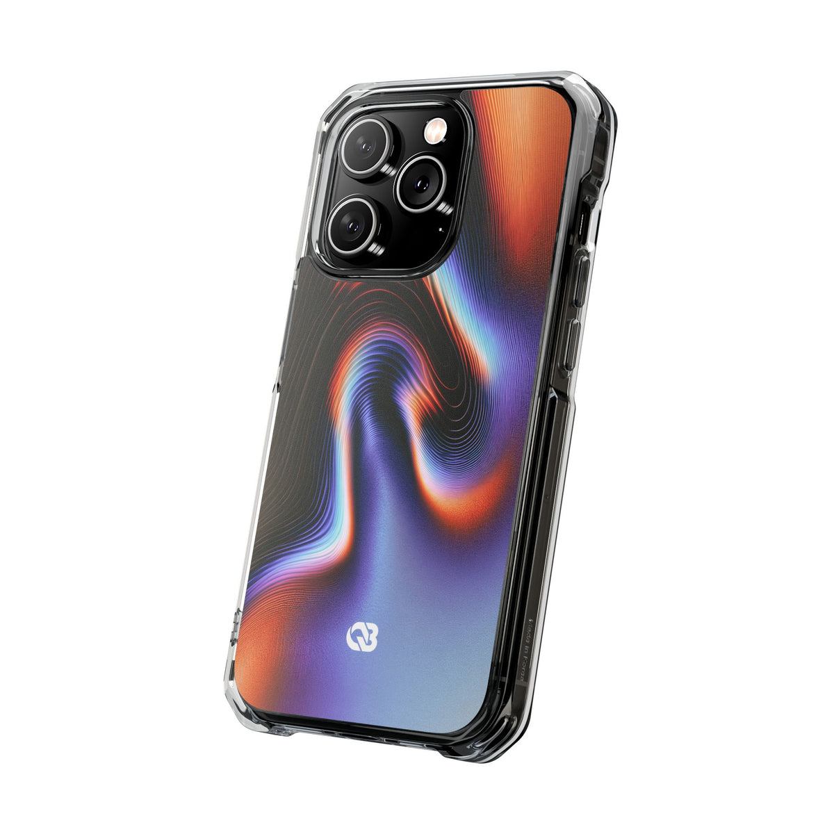 Prismatic Resonance · Clear Impact Magnetic Phone Case for iPhone · Purple