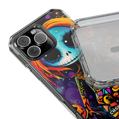 Blue Skull Swirl iPhone 16 Pro Max Case - Impact - CASE•BOB