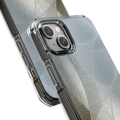 Silver Impact MagSafe Phone Case for iPhone - Frosted Silver Mosaic