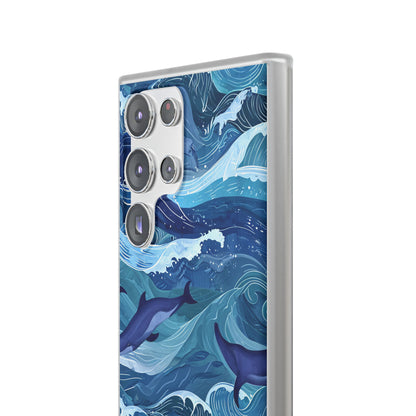Delfiini-aallot Samsung S23 Ultra -pehmeä suojakotelo