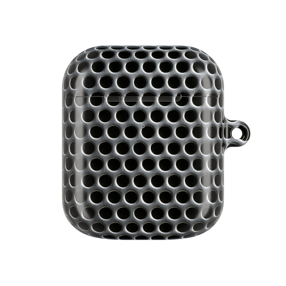 Brushed Perforated Steel · Hard Case for AirPods & AirPods Pro · Silver