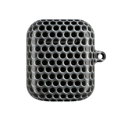 Brushed Perforated Steel · Hard Case for AirPods & AirPods Pro · Silver