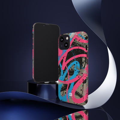 Cyber Splatter Flow · Tough Phone Case for iPhone · Pink