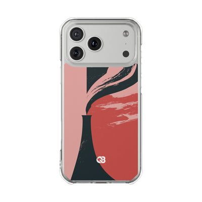 Pink Impact MagSafe Phone Case for iPhone - Cinder Rose Plume