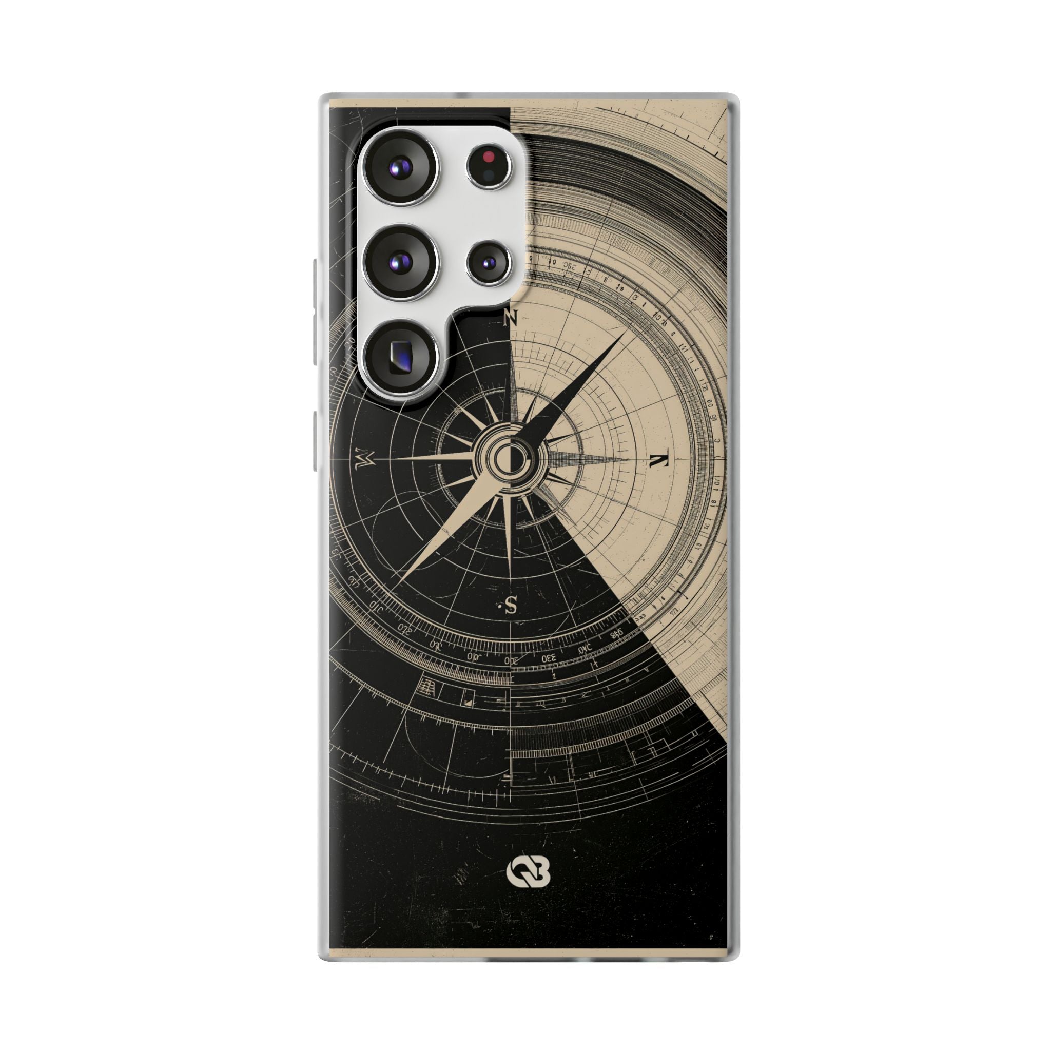Beige Lite Phone Case for Samsung - Obsidian Nautical Blueprint