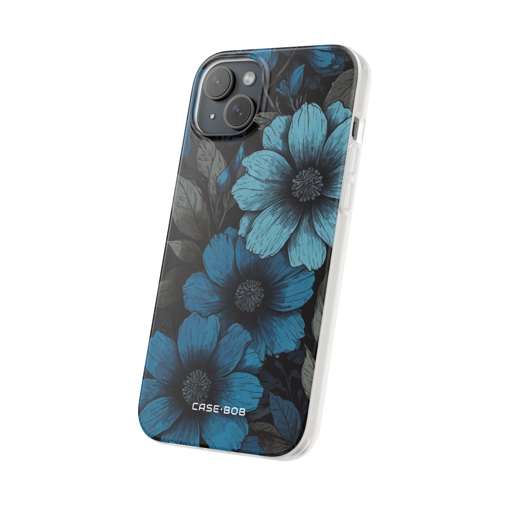 Blue Petal Radiance iPhone 15 Plus Case - Soft