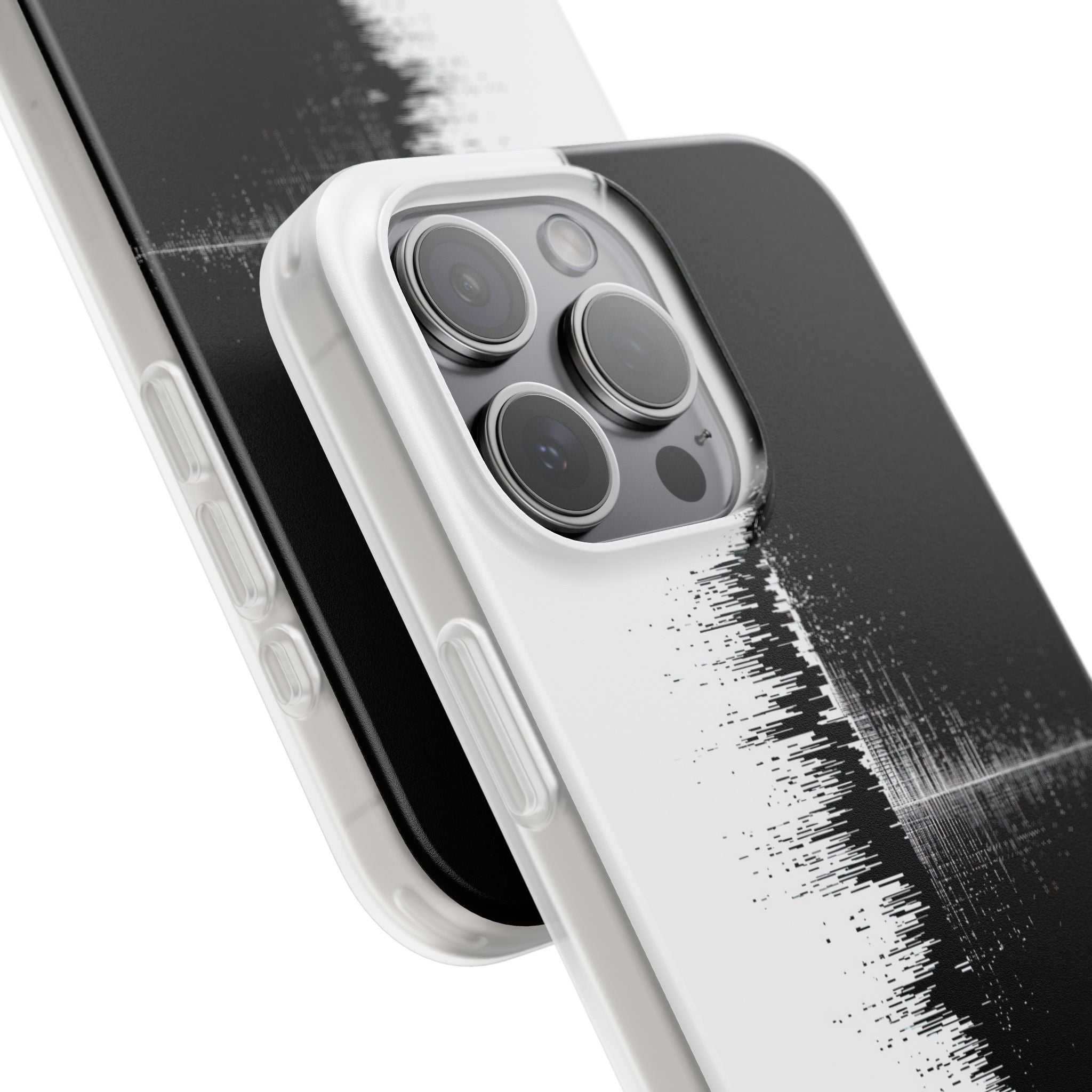 Black Lite Phone Case for iPhone - Static Signal Split
