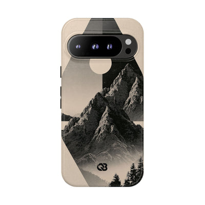 Beige Tough Phone Case for Google Pixel - Obsidian Summit Parchment