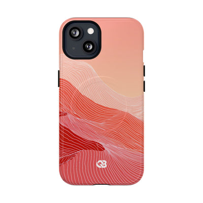 Coral Ridge Contours · Tough 2.0 Magnetic Phone Case for iPhone · Red