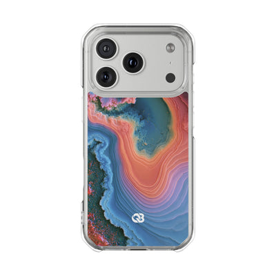 Luminous Resonance · Clear Impact Magnetic Phone Case for iPhone · Blue