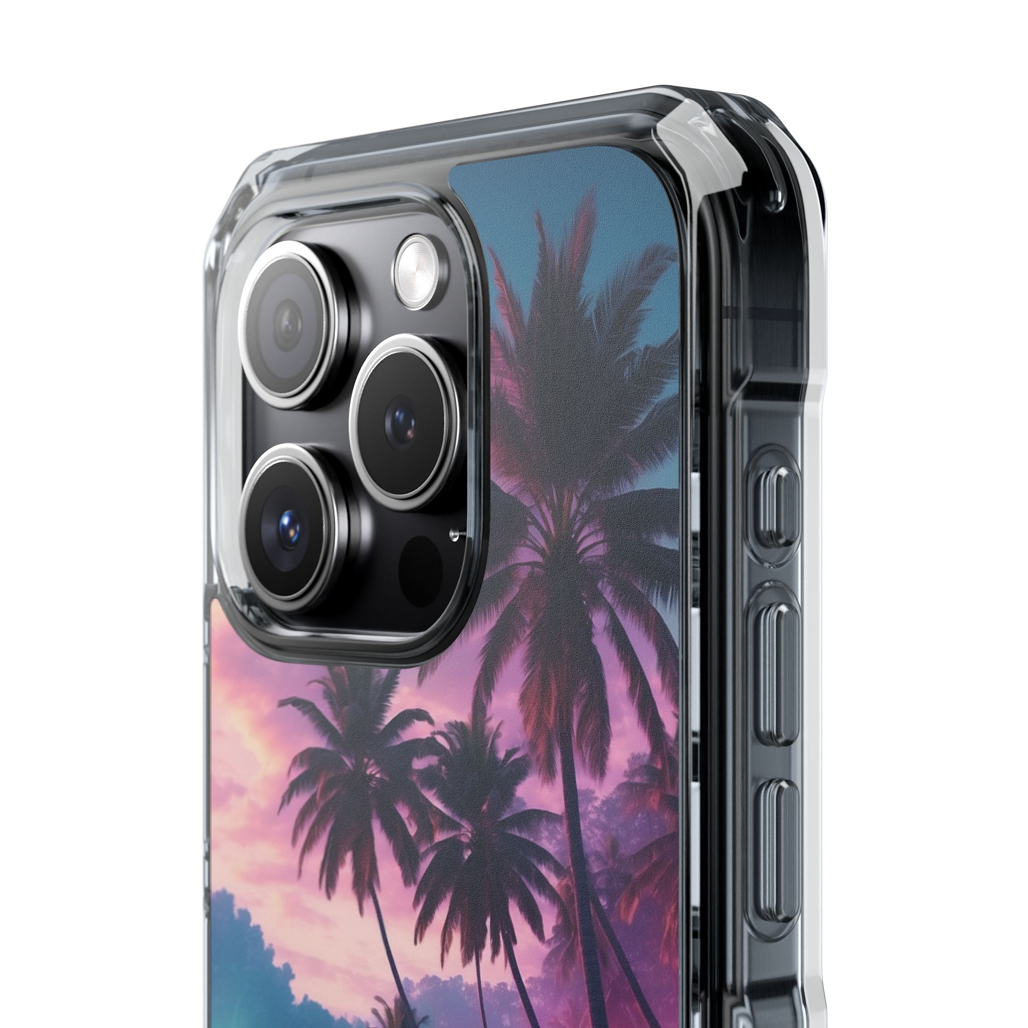 Neon Shore Palms · Impact etui na telefon dla iPhone · Magsafe