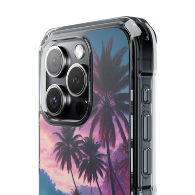 Neon Shore Palms · Impact etui na telefon dla iPhone · Magsafe
