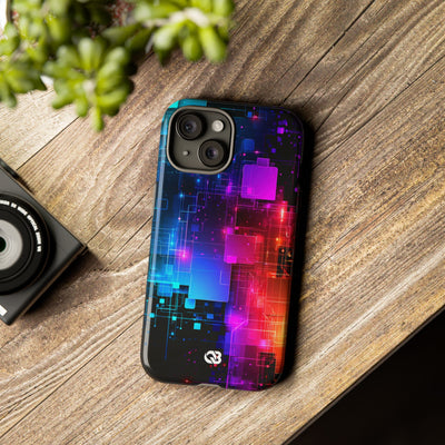 Spectral Circuit Grid · Tough Phone Case for iPhone · Black