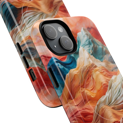 Fabric Peaks Cream iPhone 15 Plus Case - Tough+