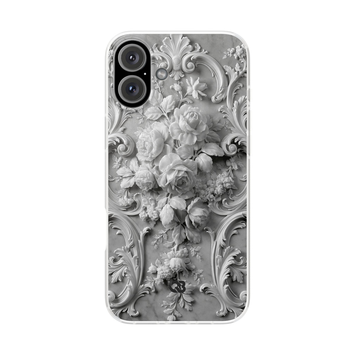 Rococo Marble Rose · Lite Phone Case for iPhone ·  White