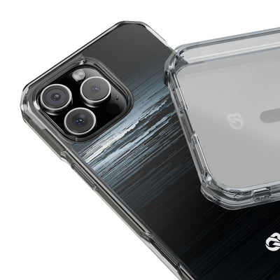 Black Impact MagSafe Phone Case for iPhone - Frozen Signal Glitch