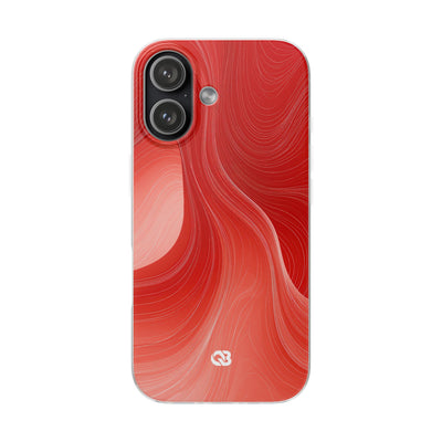 Red Lite Phone Case for iPhone - Crimson Silk Strands