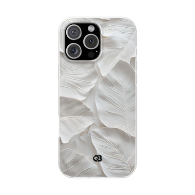 Sculpted Ivory Leaves · Soft Phone Case for iPhone