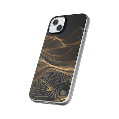 Black Lite Phone Case for iPhone - Copper Topo Ridge