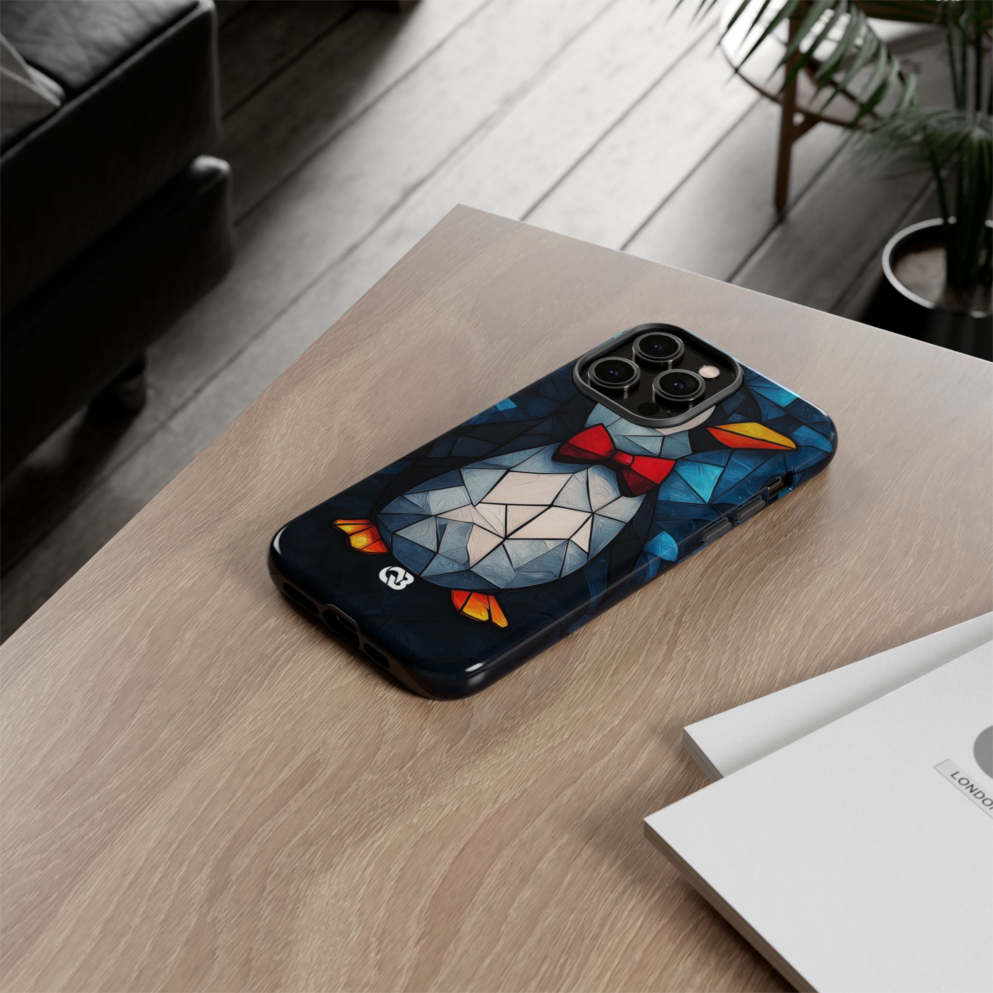 Mosaic Bowtie Penguin · Tough Phone Case for iPhone