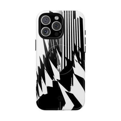 White Tough 2.0 Magsafe Phone Case for iPhone - Shattered Vector Spire
