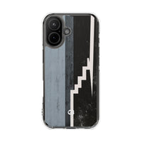 Grey Impact MagSafe Phone Case for iPhone - Industrial Concrete Void