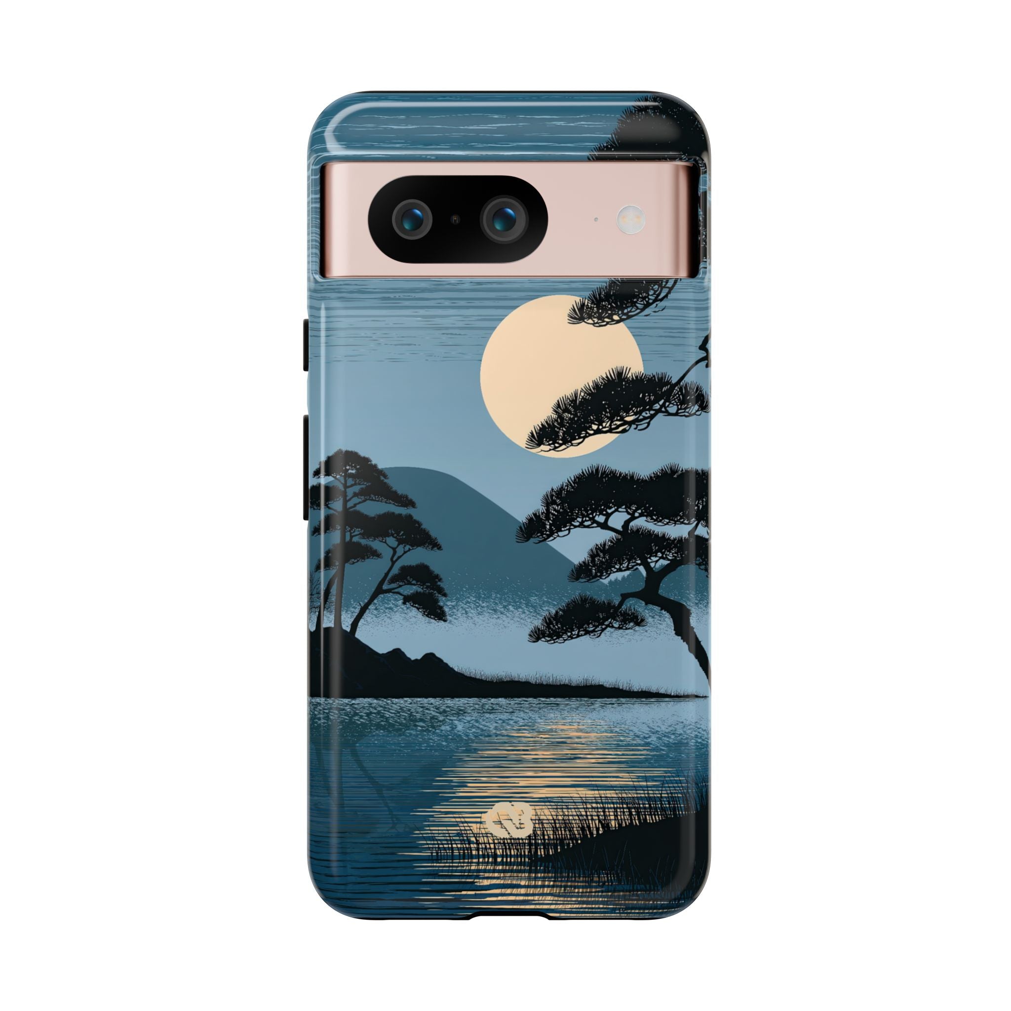 Blue Tough Phone Case for Google Pixel - Midnight Kyoto Pine