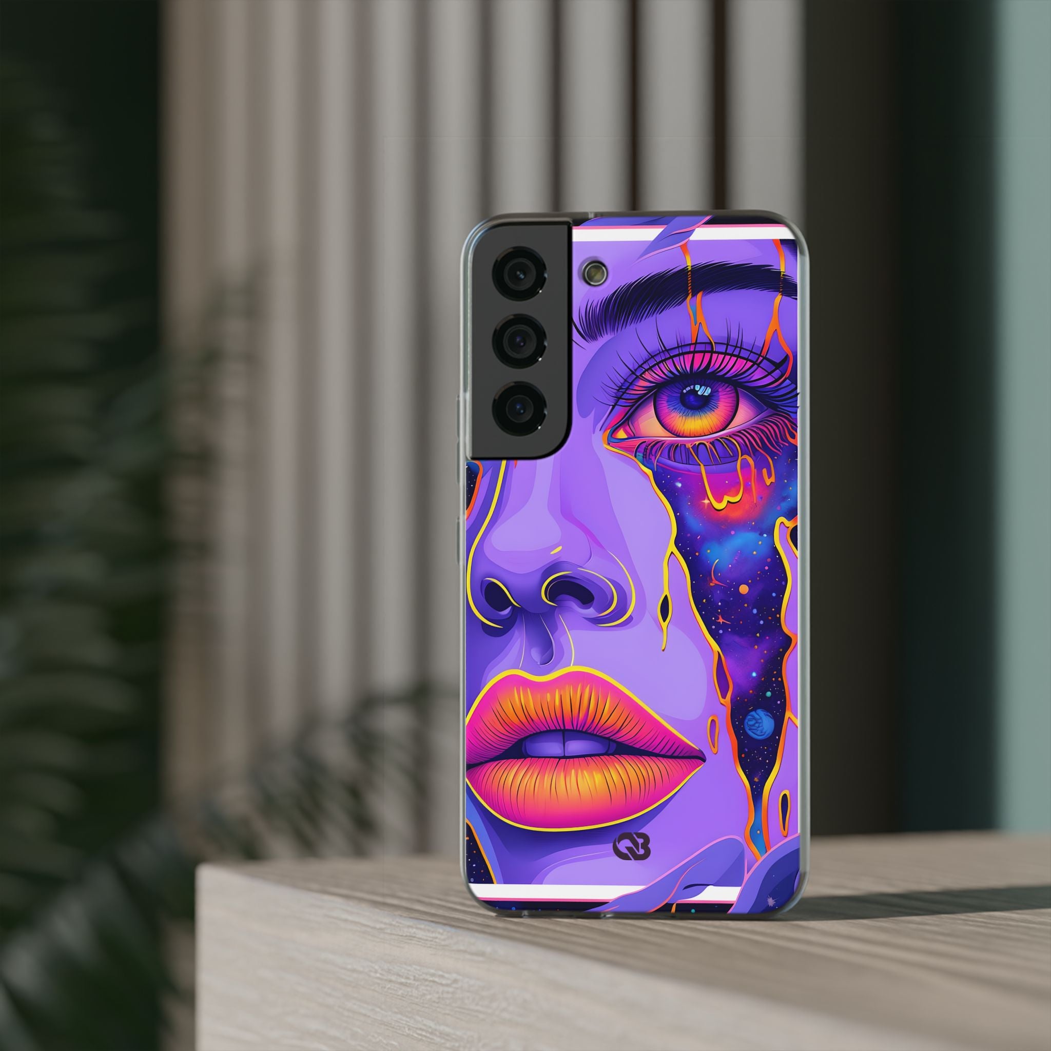 Violet Cosmic Gaze · Soft Custodia per Samsung