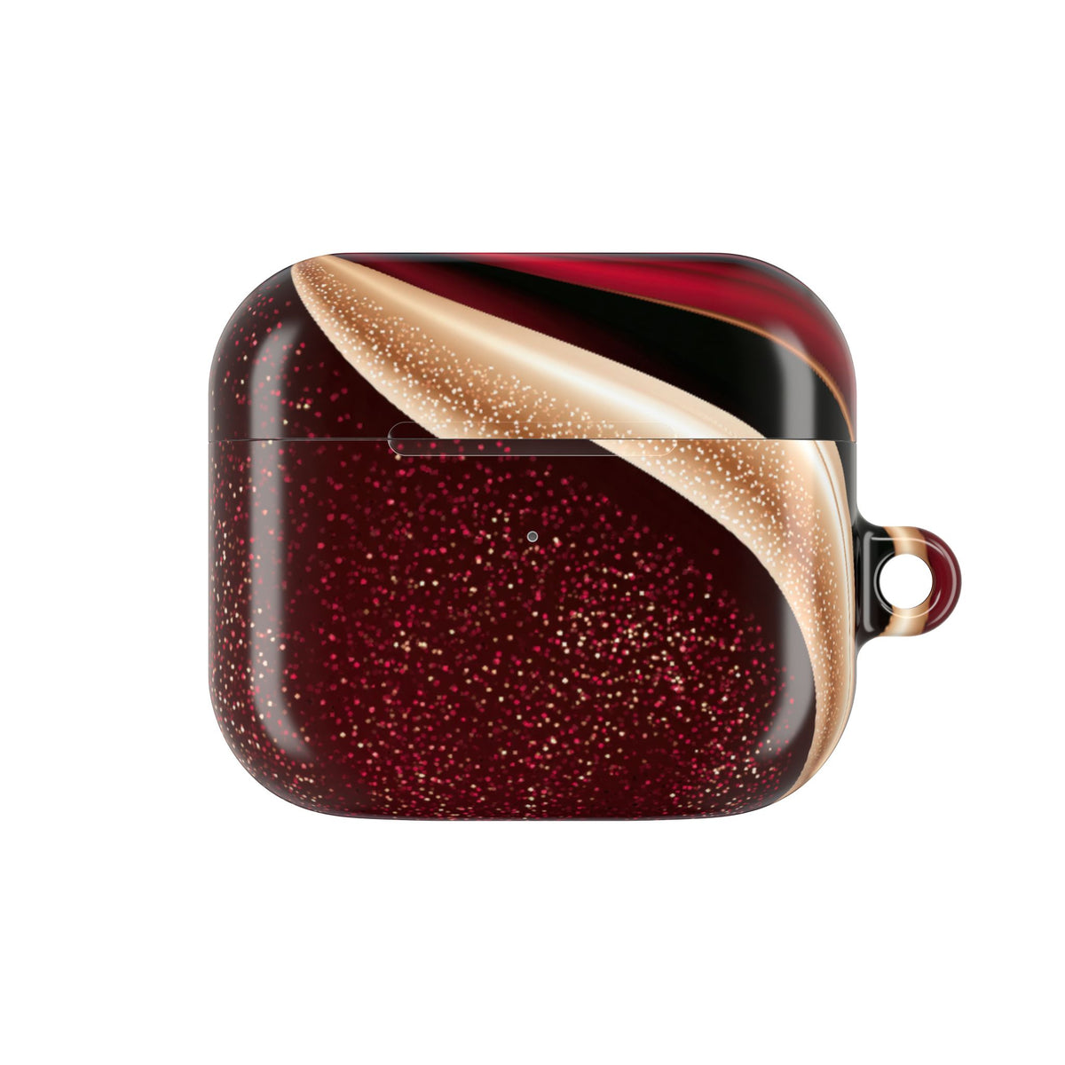 Gilded Crimson Flow · Hard Case for AirPods & AirPods Pro · Red