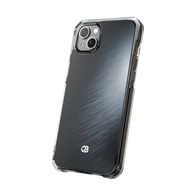 Brushed Obsidian Steel · Clear Impact Magnetic Phone Case for iPhone ·  Grey